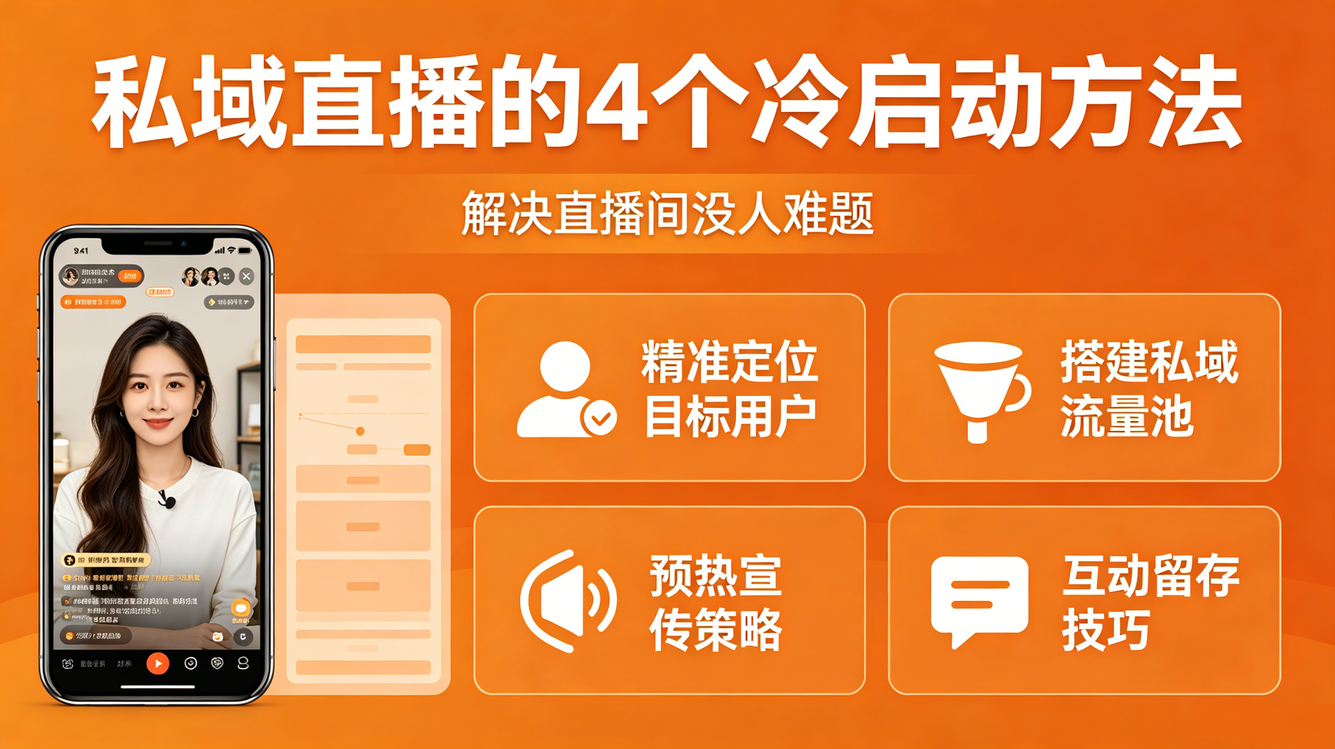 直播间没人？私域直播的4个冷启动方法