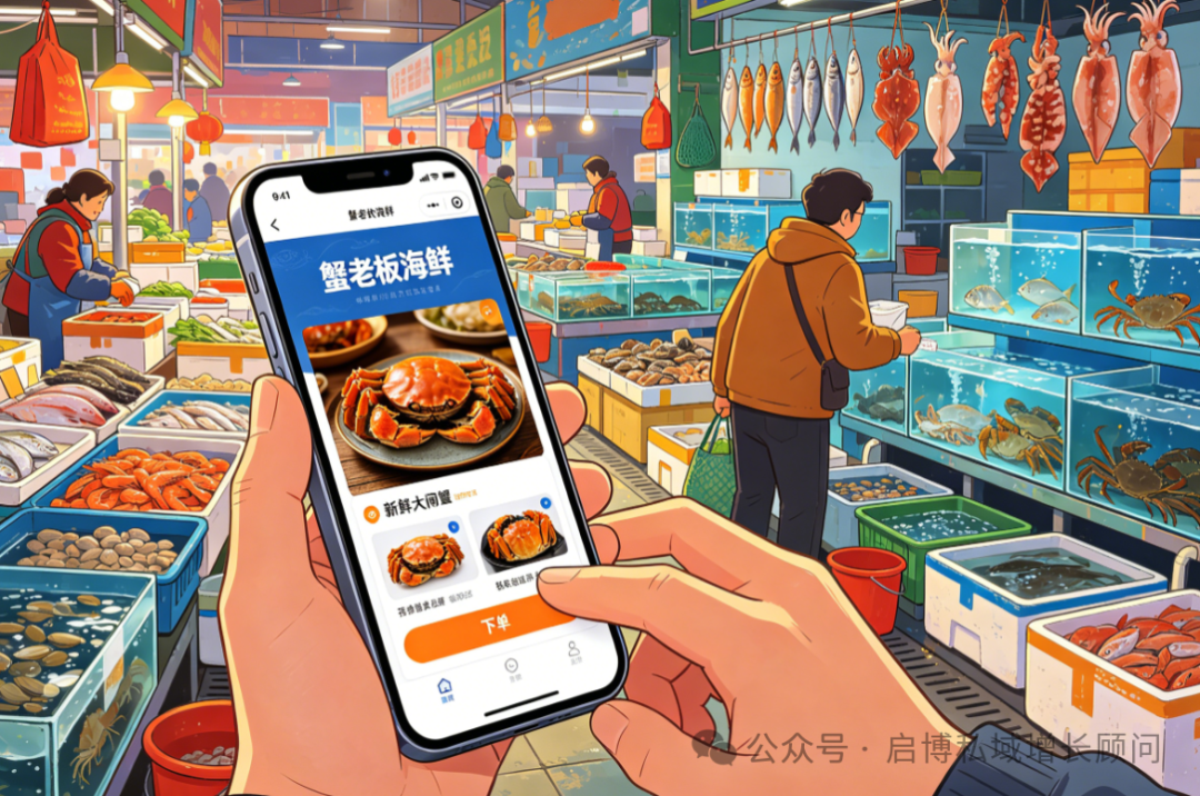 蟹老板海鲜数字化转型实录：启博小程序盘活生鲜社区团购全链路