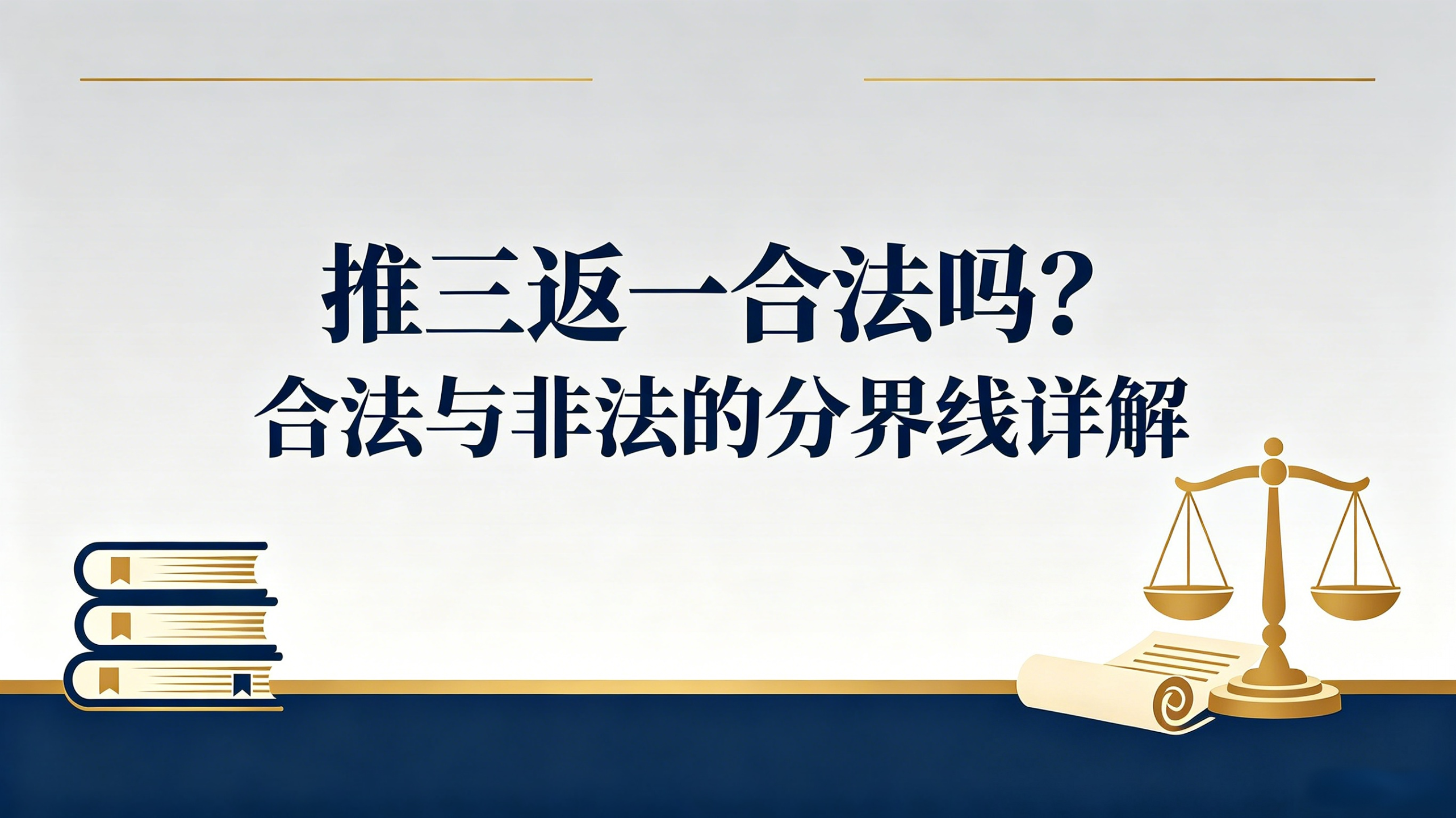 推三返一合法吗？合法与非法的分界线详解